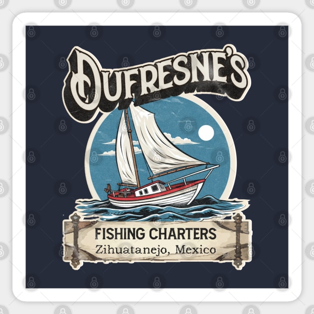 Dufresne's Fishing Charter Vintage Sticker by NineBlack